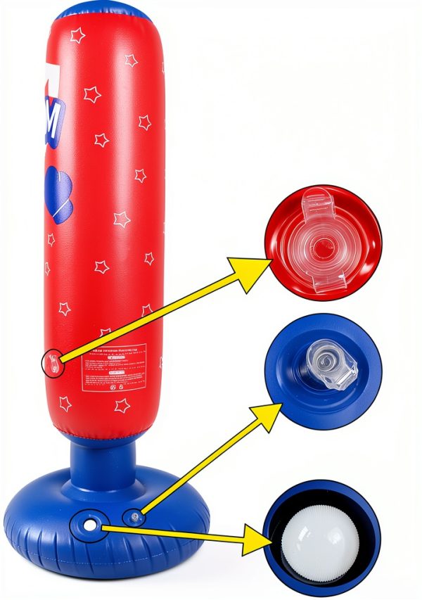Kids Punching Bag Wuzeautk PVC Comic Design-2