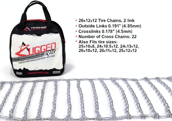 ATV Tire Chains The ROP Shop Alloy Steel 2‑Link Design-1