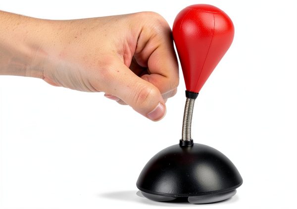 Mini Desktop Punching Bag Rhode Island Faux Leather-2