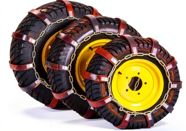 TerraKing Rubber Tire Chains for Tractors Universal Fit-2