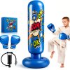 Karate Punching Bag REAYAN Blue PVC 17x5 Inch-0