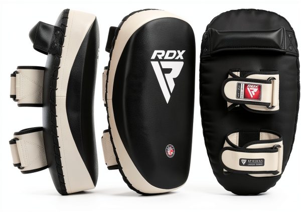 RDX Boxing MMA Pads Black Leather-1