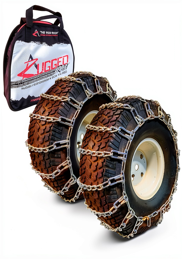 ROP Shop ATV tire chains on a Yamaha ATV