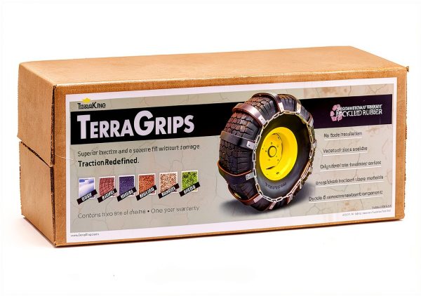 TerraKing Rubber Tire Chains for Tractors Universal Fit-5