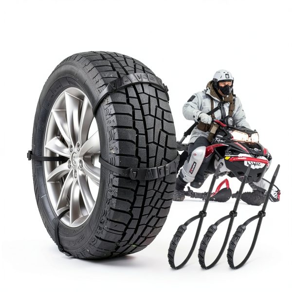 Snow Chains TOPPERFUN Nylon Zip Tie Tire Chains-4