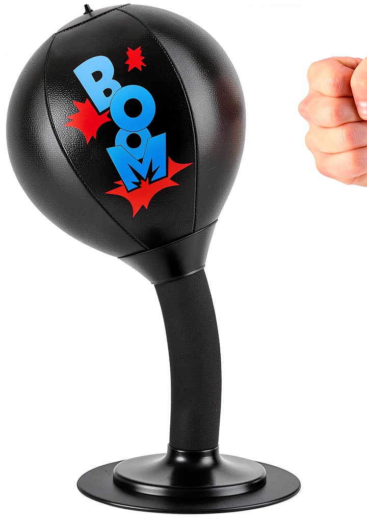 DR.YYDF desktop punching bag on a wooden desk