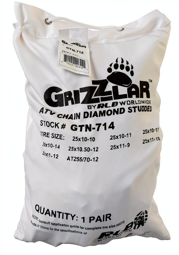 Grizzlar ATV Snow Chains Carbon Steel Diamond Style-2