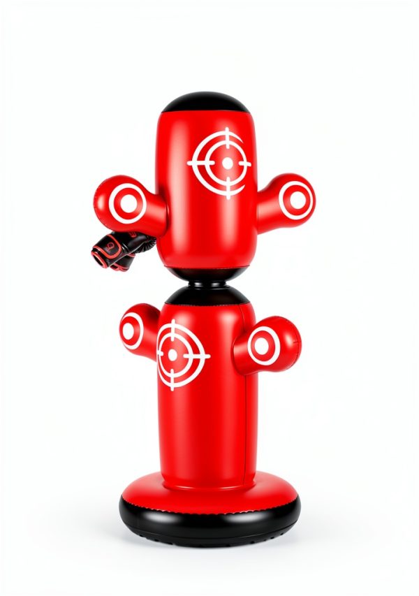 QPAU Kids Inflatable Punching Bag Red PVC Design-2