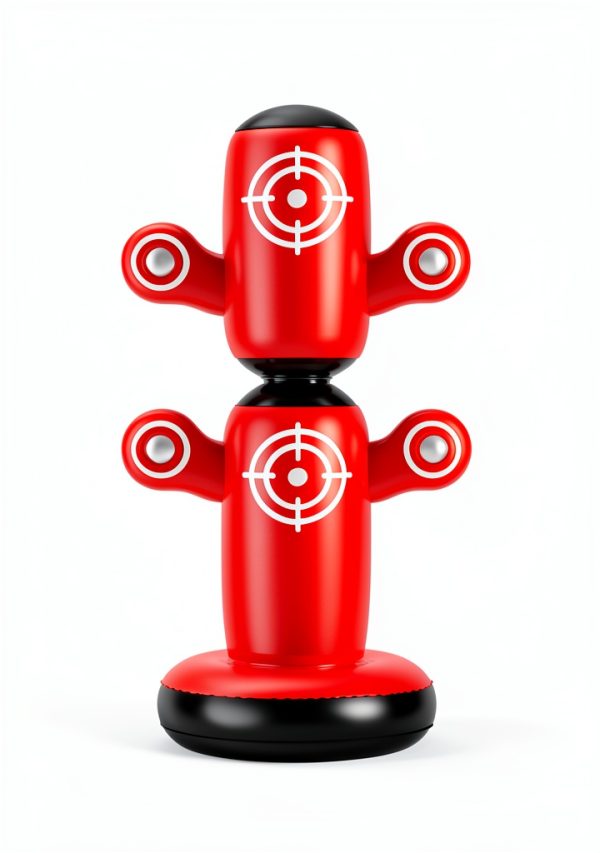 QPAU Kids Inflatable Punching Bag Red PVC Design-3