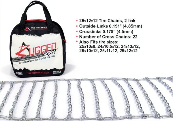 Atv Snow Chains The ROP Shop 26 Inches Universal Fit-1