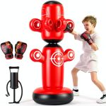 QPAU Kids Inflatable Punching Bag Red PVC Design-0