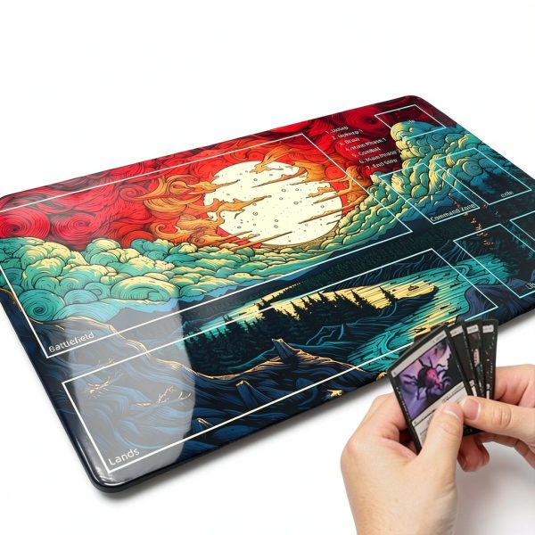 Magic Mat Playmat by Malqiqi 24x14 Inch Non Slip Rubber Gaming Mat-4