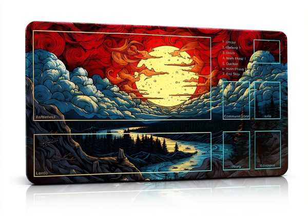 Magic Mat Playmat by Malqiqi 24x14 Inch Non Slip Rubber Gaming Mat-0