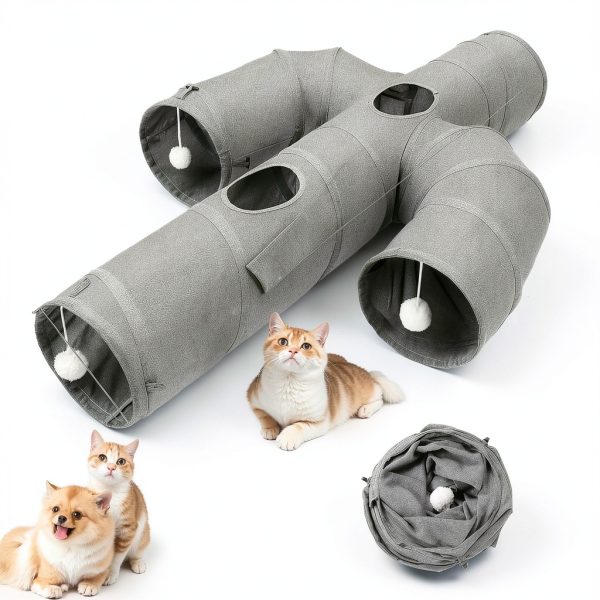 Cat Tunnel Ownpets 12 Inch Oxford Fabric Cactus Shape Collapsible-4