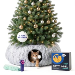 Cat Donut Tunnel Bed Wonder Family XL Plush Circle Hideaway for Cats-0