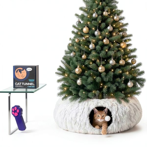 Cat Donut Tunnel Bed Wonder Family XL Plush Circle Hideaway for Cats-6