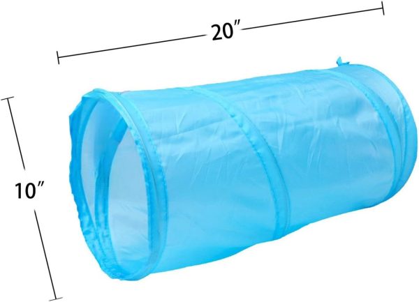 Cat Tunnel iCAGY Interactive Play Tunnel 20-Inch Sky Blue Pop-Up-2