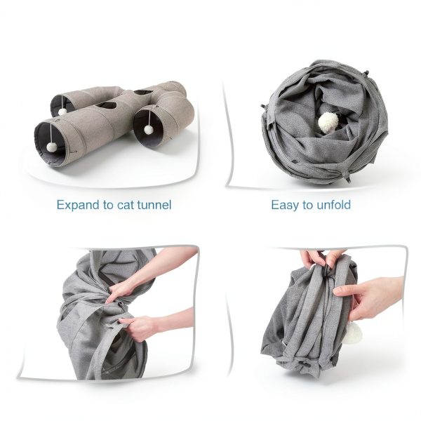 Cat Tunnel Ownpets 12 Inch Oxford Fabric Cactus Shape Collapsible-5