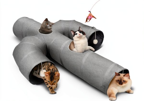 Cat Tunnel Ownpets 12 Inch Oxford Fabric Cactus Shape Collapsible-0