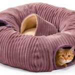 Cat Tunnel Bed WINDRACING Circle Cushion Blackout Tent for Indoor Cats-0
