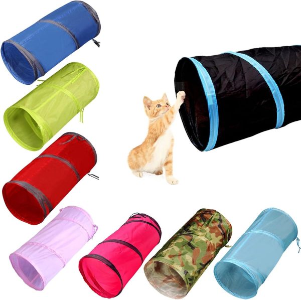 Cat Tunnel iCAGY Interactive Play Tunnel 20-Inch Sky Blue Pop-Up-6