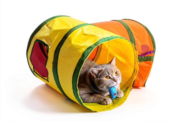Petizer H-4-Way Cat Tunnel Washable Tear-Resistant Play Tube-3