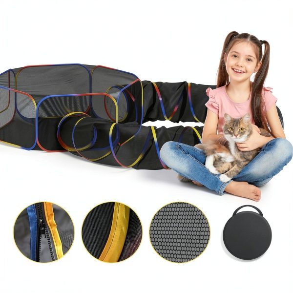 Outdoor Cat Enclosure Paettzery Catio Playground Tent Tunnel PT201-4