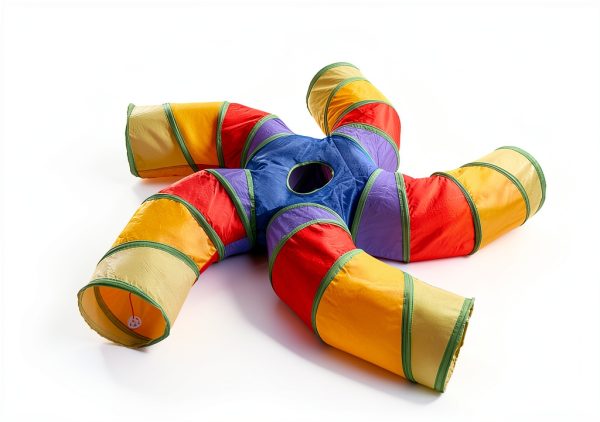 Cat Tunnel Depets 5‑Way Large Play Tube with Ball & Peephole-2