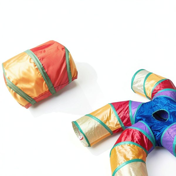 Cat Tunnel Depets 5‑Way Large Play Tube with Ball & Peephole-1