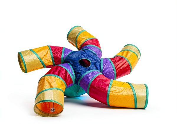 Cat Tunnel Depets 5‑Way Large Play Tube with Ball & Peephole-3